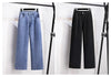 Women Jeans Stretch Casual Trousers Washed Denim Straight Pants Female Fleece Loose Vintage Jeans XL-7XL Oversize Autumn Winter