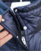 Quilted coat for women Quilted Jacket With Ties beige drawstring high neck pocket clip cotton jacket for women