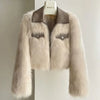 Spring and Autumn Korean Chic Polo Collar Loose Fur Coat Women Clothing Winter Coat Faux Fox Fur Plush Short Jackets Women Tops