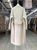 Women Bathrobe Style Double Sided Wool Coat Loose Big Turn-Down Collar Long Sleeve Warm Wool Jacket Autumn Winter