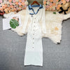 Brand Women Dress Y2K Embroidery Long Sleeve Bodycon Sweater Dress Elegant Lady Party Vestidos