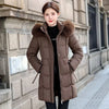 Women's Down Cotton Jacket Comfortable Elegant Ladies Winter Parka Coat Loose Temperament Lady Cotton Padded Outerwear