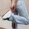 selling women's light blue slim fit high waist stretch casual versatile straight jeans for women