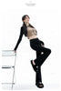 Women Jeans Cotton Denim Flared Pants Elastic Force Vintage Streetwear High Waist Slim Mom Harajuku Trousers Plus Length