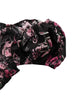 Women Plus Size Floral Maxi Dress Elastic High Waist Loose Square Neck Puff Sleeve Split Dress Casual All-Season Streetwear