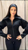 Casual Women's Waist Cinched Cropped Jackets Lapel Zipper Puff Sleeve Female Coats Spring Lady Commute Outwear
