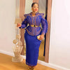 Spring African Clothes for Women long sleeve polyester Dashiki Ankara Outfit Robe Plus Size Wedding Party Dresses