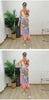 Pleated Print Dress For Women Stand Collar Long Sleeves Slim Style Female Elegant Clothing Spring 2DA4141