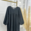 Dubai Corduroy Abaya for Muslim Women Eid Ramadan Modest Dress Loose Large Elegant Gown Islam Clothing Turkey Solid Robe
