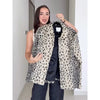 Dalmatian Faux Fur Jackets Women Lapel Collar Single Breasted Slim Fit Long Sleeves Coats Lady Autumn Street Outwear