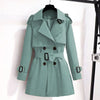 Spring Autumn Trench Coat Women Korean Double Breasted All-Match Casual British Style Short Windbreaker Female Outerwe