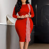 African Dresses For Women Autumn Dashiki Bodycon Midi Dress African Clothes Elegant Dresses Ladies Africa Clothing