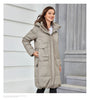 Women Winter Coat Long Thick Parkas Zip Up Warm Female Outwear Slant Pocket Drawstring Hem Women's Jackets 1107