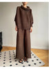 2 Pieces Sets For Women Beading Loose Shirts With Wide Leg Pants Female Elegant Clothing Spring Autumn 2DB2230