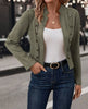 Spring Auutmn Jacket Blazer Coat Double-breasted Stand Collar Buttons Slim Long Sleeves Retro Cardigan Women Outdoor Suit Jacket