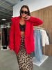 Women's Formal Blazers Coat Solid Lapel Two Button Suit Casual Long Sleeve Elegant Suits Pockets Office Work Coat