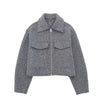 Women's Winter Tweed Jacket Women Coat Autumn Suede Demi-season Fleece Jackets for Women Zipper Coats Outerwear