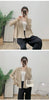 Versatile Pleated Jacket For Women Spring Long Sleeves Solid Color Cardigan Female Casual Coats 2DB1618