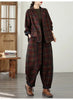 Checkered Blazer Suit For Women Spring And Autumn Korean Version Two-Piece Set Jacket Loose Harem Pants Oversized w1435