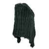 Women's 100% Real Natural Rabbit Fur Knitted Pullover Poncho Lady Cape Genuine Fur Shawl Warm One Size