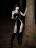 Dark Punk High Split Hem Straps Dess 90s Streetwear Gown Women Sexy Corn Bandage Velvet Dresses Mall Gothic Clothing