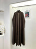 Solid Color Cardigan Long Robe Folded Windbreaker For Women Loose Casual Coffee Long Coat 2DB2952