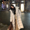 Winter Long Parkas Coat for Women Korean Oversized Stand Collar Cotton-Padded Jacket Windproof Warm Thick Parkas Outerwear