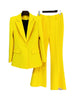 High Street Runway Designer Suit Set Women's Single Button Blazer Flare Pants Suit