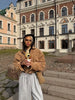 Retro Brown Suede Lapel Zippered Short Jackets Women's Casual Full Sleeves Pocket Loose Coats Spring Daily Commute Outwear