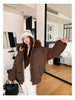 Warm Down jacket Ladies Pai Overcome Winter Cotton Padded Coat Women Parkas Horn Hooded Outcoat Big fur collar Overcoat