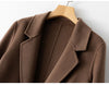 Women's Coat Pure Wool Plaids and Tweedst Camel Women's Coat Elegant Trench Coat