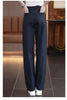 Wide-Leg Overalls Pants Women Korean Spring Autumn High Waist Loose All-Match Casual Narrow Straight Pants Female Trousers