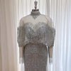 Beaded Mermaid Evening Dress for Women Elegant High Neck Long Sleeves for Women Wedding Party Gown Customized