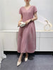 Bud Elegant Dresses for Women Autumn Pleated Casual Solid Color Party Formal Occasion Dresses