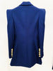 High Street Runway Designer Jacket Women Peak Strong Shoulder Lion Buttons Double Breasted Blazer Pants