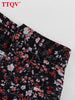 Autumn Loose Print Women's Dress Square Collar Long Sleeve Mini Dresses Elegant Classic Pleted Female Dress
