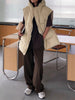 Adjustable Waistcoats Solid Cotton Vest Jacket Women Autumn Winter Hooded Waistcoat Warm Thicken Cotton Sleev