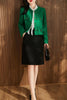 Spring Autumn Women's Blazers 2026New Elegant Slim Cropped Streetwear Green Suit Coat Ladies Jackets Outwear Female Tops