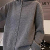 Autumn Winter Korean Button Hooded Knitting Cardigan Women's Sweater Jacket Loose Sweater Coat Ladies Tops