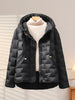 Autumn Winter Women's Puffer Jacket Short Hooded Thickened White Duck Down Coat Slim Fit Casual Warm Outerwear