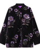 Chinese Style Retro National Embroidered Sequins Cotton Padded Coat Women Autumn Winter Loose Warm Heavy Velvet Cotton Jack