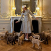 Women's Elegant Woolen Coat Dress Suit Chic Lapel Tweed Long Sleeve Slim Fit Office Set Autumn Winter Party Club Outfit