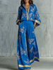 Women Butterfly Print 2 Piece Outfit Shirt Wide Leg Pants Set Golden Trim Lapel Zipper Solid Trousers Holiday Matching Suit