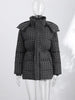 Printed Women's Winter Down Jacket With Hood Zipper Slim Long Sleeve Warm Thicken Quilted Padded Jackets Outerwears
