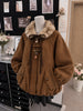 Spring Retro Faux Fur Coats Women 2000s American Vintage Jackets Harajuku Gotihc Punk Clothing Jean Parkas Female Outwear