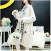 Knitted Cardigan Women Sweater Mid Length Version Autumn Winter Female Sweater Coat Temperament Versatile Ladies Sweater