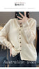 100% Merino Wool Sweater Cardigan Women Korean Coat Solid Color Top Spring/Autumn/Winter Women Hooded Cardigan