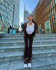 Women's Hooded Sweatshirt Suit Zipper Cardigan Diamond Street Velvet Casual Female Pants 2-piece Set