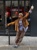 Vintage Brown Faux Fur Lapel Collar Cropped Jacket Women Long Sleeve Loose Coat Autumn Lady Casual Streetwear