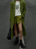 Autumn Winter Solid Women's Woolen Overcoat Urban Long Sleeve Lapel Button Female Outwear Elegant Lady Overcoats